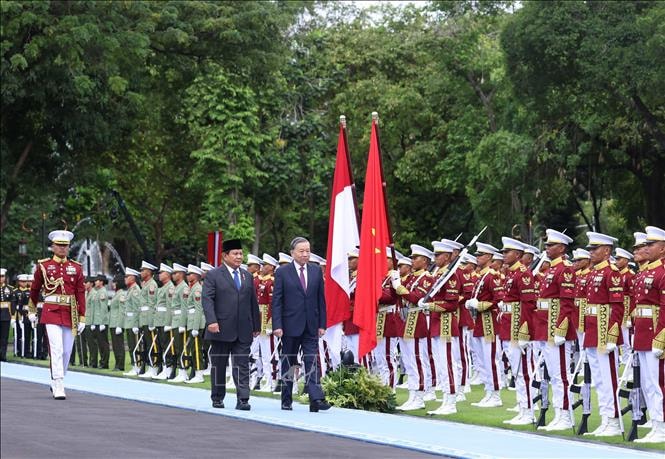 Lễ đón Tổng Bí thư Tô Lâm và Phu nhân thăm cấp nhà nước Cộng hòa Indonesia- Ảnh 1.