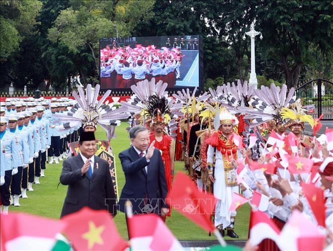 Lễ đón Tổng Bí thư Tô Lâm và Phu nhân thăm cấp nhà nước Cộng hòa Indonesia- Ảnh 3.