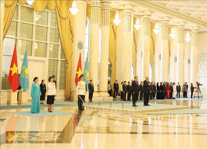 Lễ đón Tổng Bí thư Tô Lâm và Phu nhân thăm cấp Nhà nước Cộng hòa Kazakhstan- Ảnh 1.