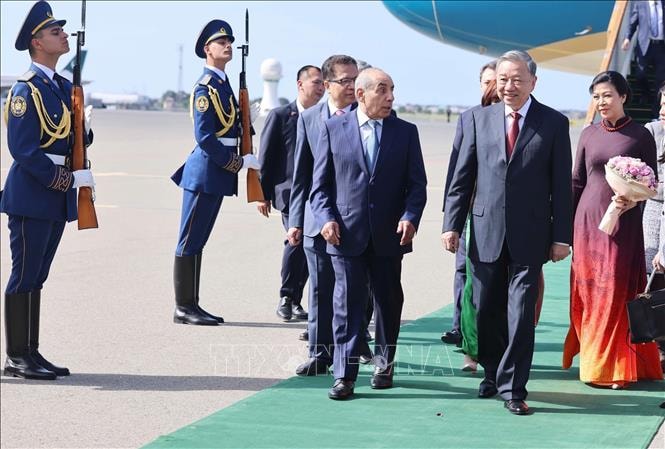 Tổng Bí thư Tô Lâm và Phu nhân bắt đầu thăm cấp Nhà nước Cộng hòa Azerbaijan- Ảnh 3.