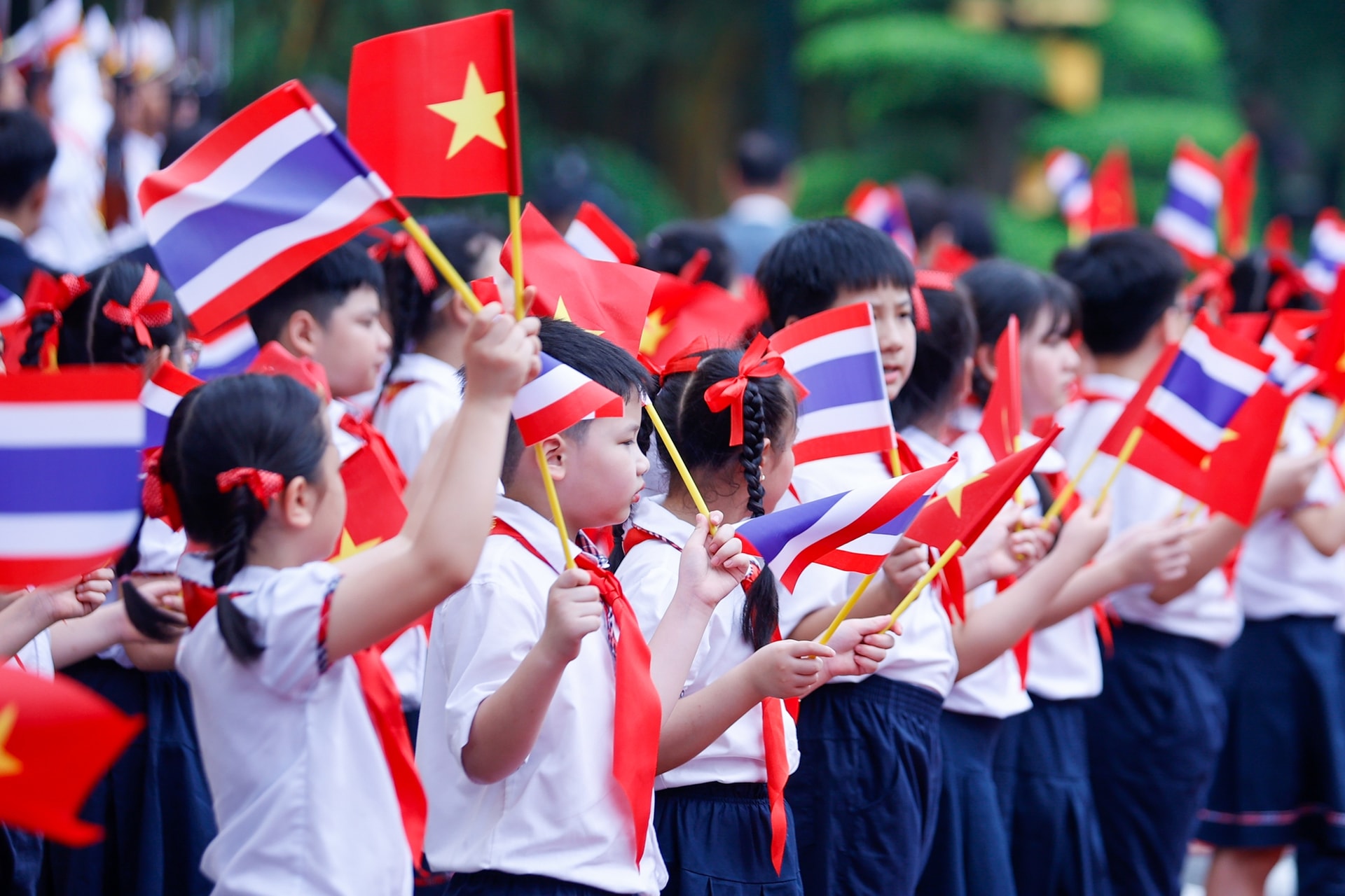 Thủ tướng Phạm Minh Chính chủ trì lễ đón chính thức Thủ tướng Thái Lan thăm Việt Nam- Ảnh 6.