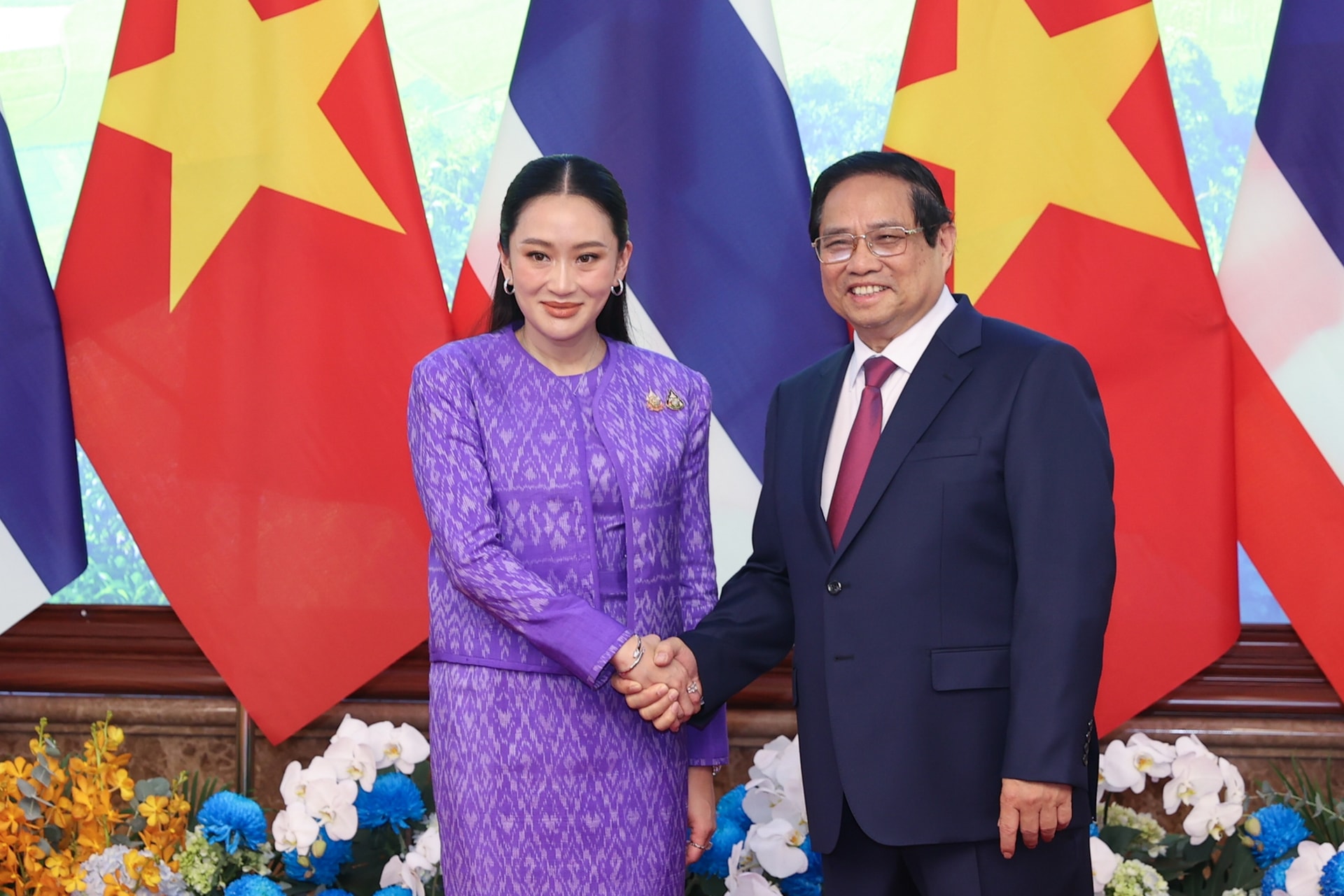 Thủ tướng Phạm Minh Chính chủ trì lễ đón chính thức Thủ tướng Thái Lan thăm Việt Nam- Ảnh 9.