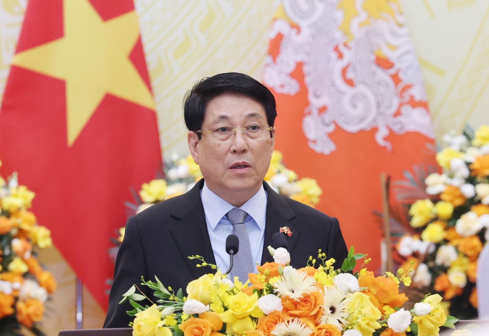 Chủ tịch nước Lương Cường chủ trì chiêu đãi cấp nhà nước Quốc vương Bhutan- Ảnh 2.