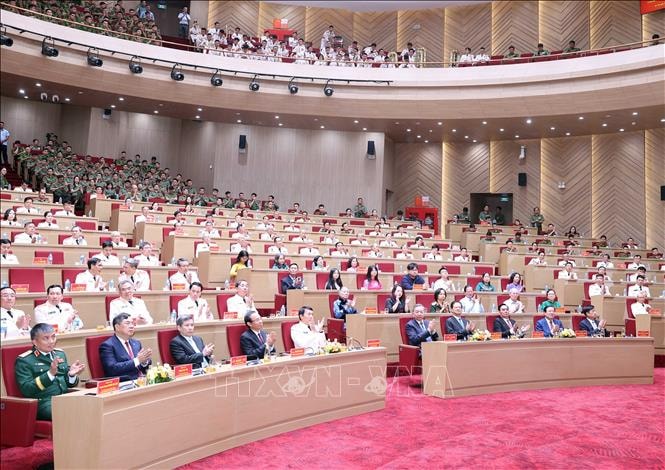 Tổng Bí thư Tô Lâm dự lễ truy tặng danh hiệu Anh hùng Lực lượng vũ trang nhân dân cho Thượng tướng Bùi Thiện Ngộ- Ảnh 2.