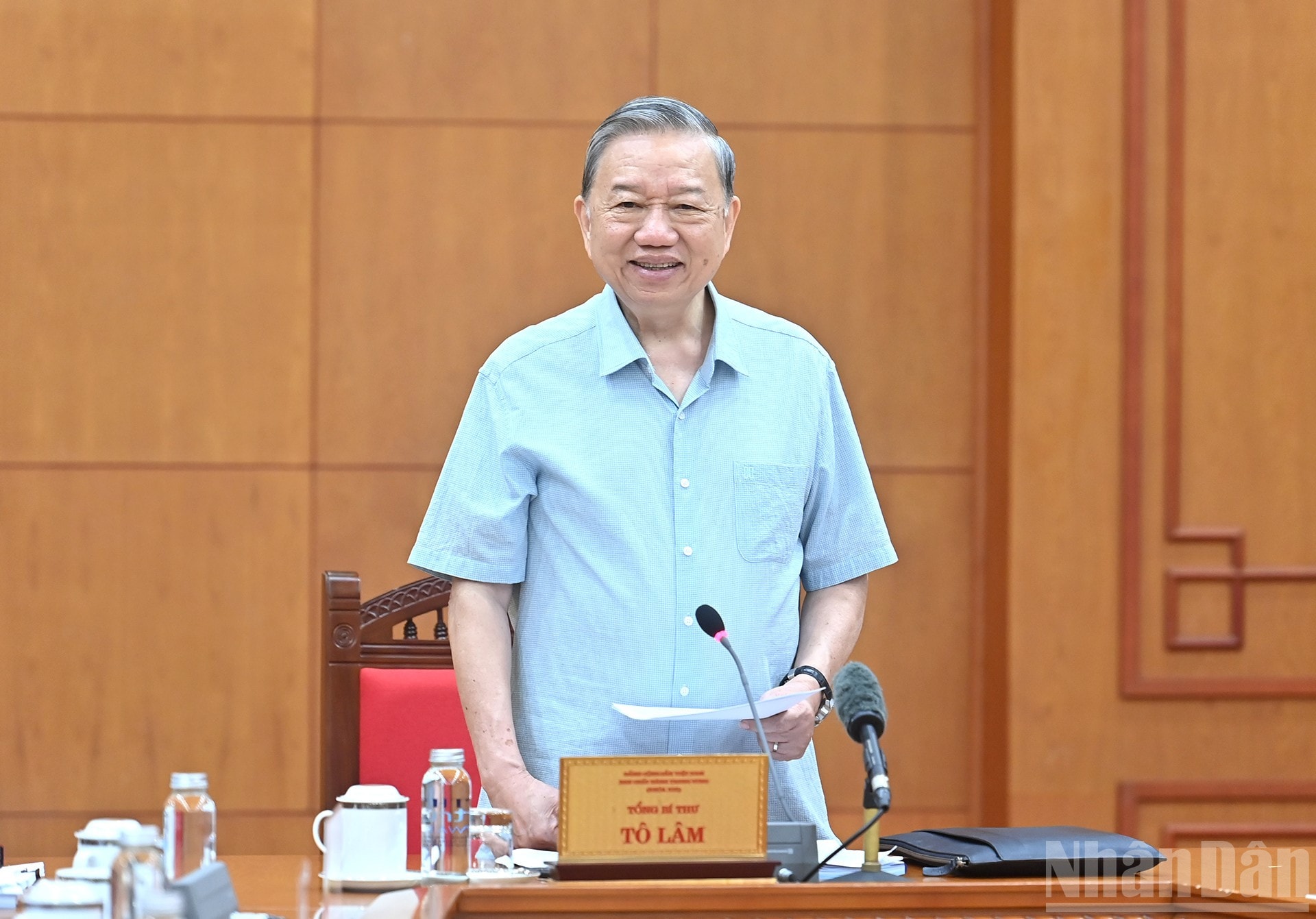 Tổng Bí thư Tô Lâm phát biểu chỉ đạo tại cuộc làm việc. ndo_br_a3-bnd-6846.jpg