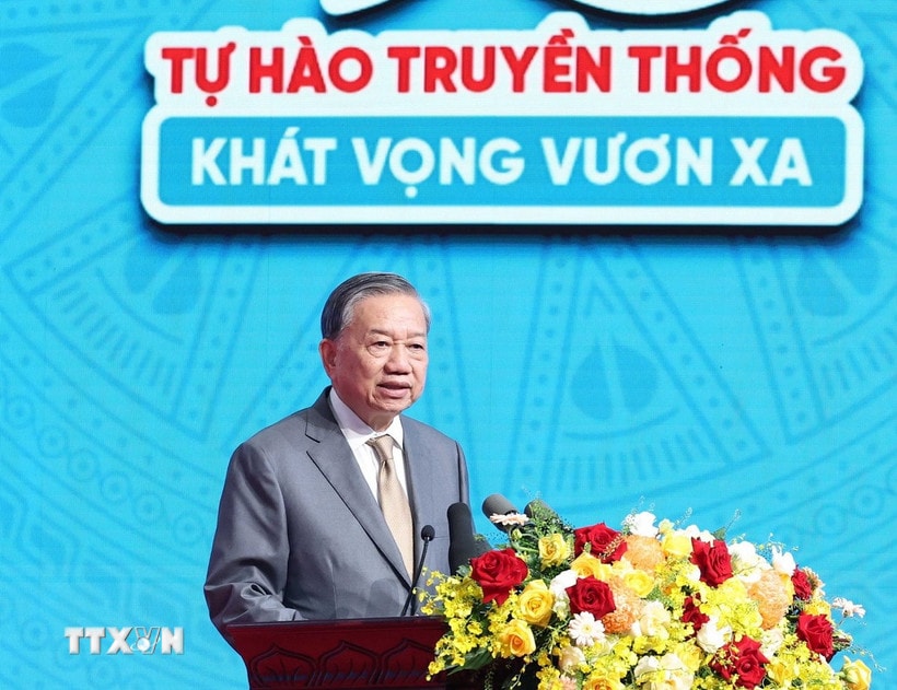 Tổng Bí thư Tô Lâm phát biểu. (Ảnh: Thống Nhất/ TTXVN)