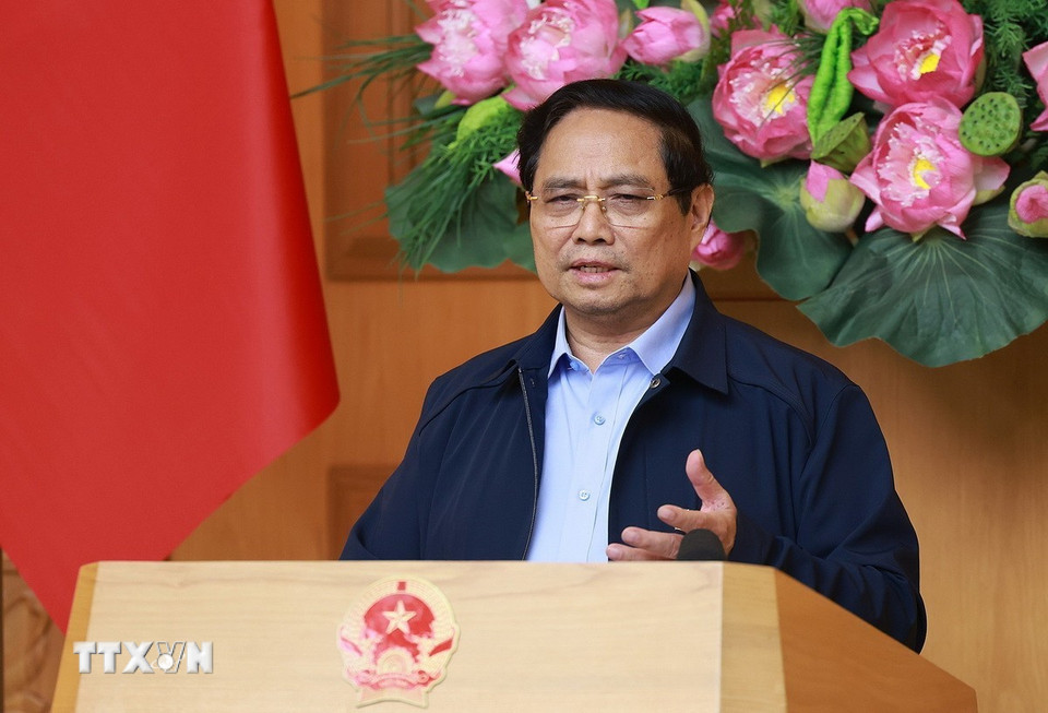 Thủ tướng Phạm Minh Chính chủ trì Phiên họp lần thứ 2 của Ban Chỉ đạo. (Ảnh: Dương Giang/TTXVN)