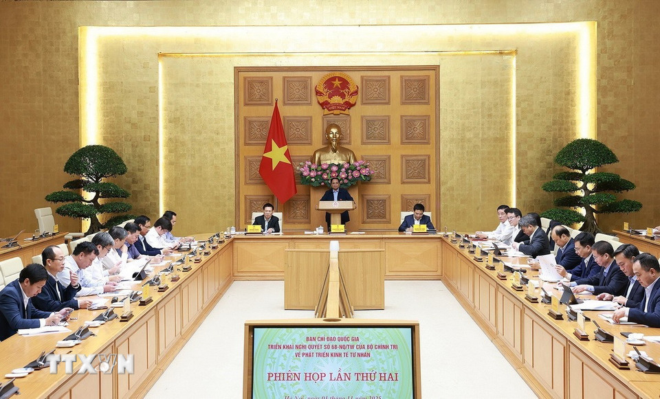 Thủ tướng Phạm Minh Chính chủ trì Phiên họp lần thứ 2 của Ban Chỉ đạo. (Ảnh: Dương Giang/TTXVN)