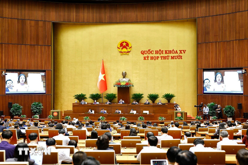 Quang cảnh phiên họp Quốc hội tại kỳ họp thứ 10. (Ảnh: Doãn Tấn/TTXVN)