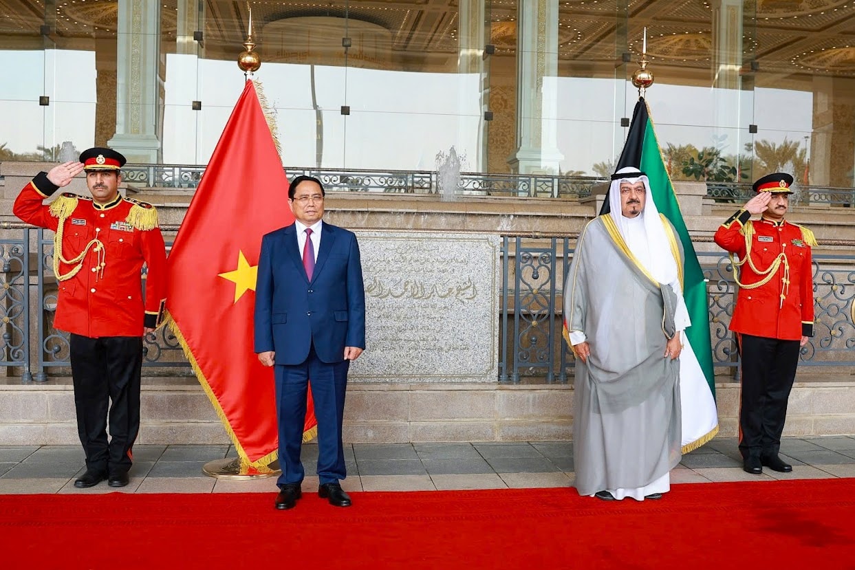 Thủ tướng Kuwait chủ trì lễ đón chính thức Thủ tướng Phạm Minh Chính- Ảnh 3.