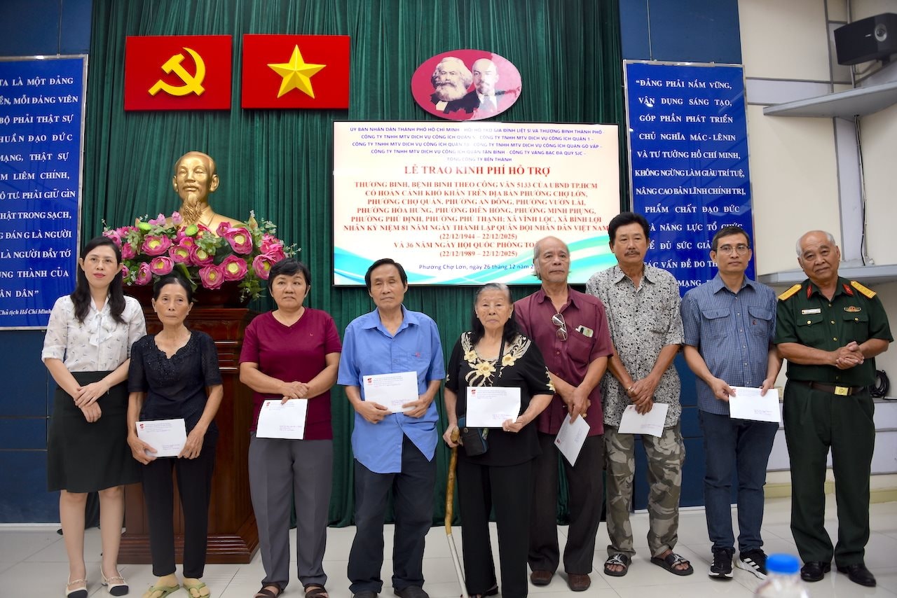 TP.HCM chăm lo hơn 2,3 tỷ đồng cho thương, bệnh binh