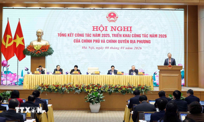 Tổng Bí thư Tô Lâm phát biểu. (Ảnh: Thống Nhất/TTXVN) ttxvn-hoi-nghi-trien-khai-cong-tac-nam-2026-cua-chinh-phu-va-chinh-quyen-dia-phuong-0801-2.jpg