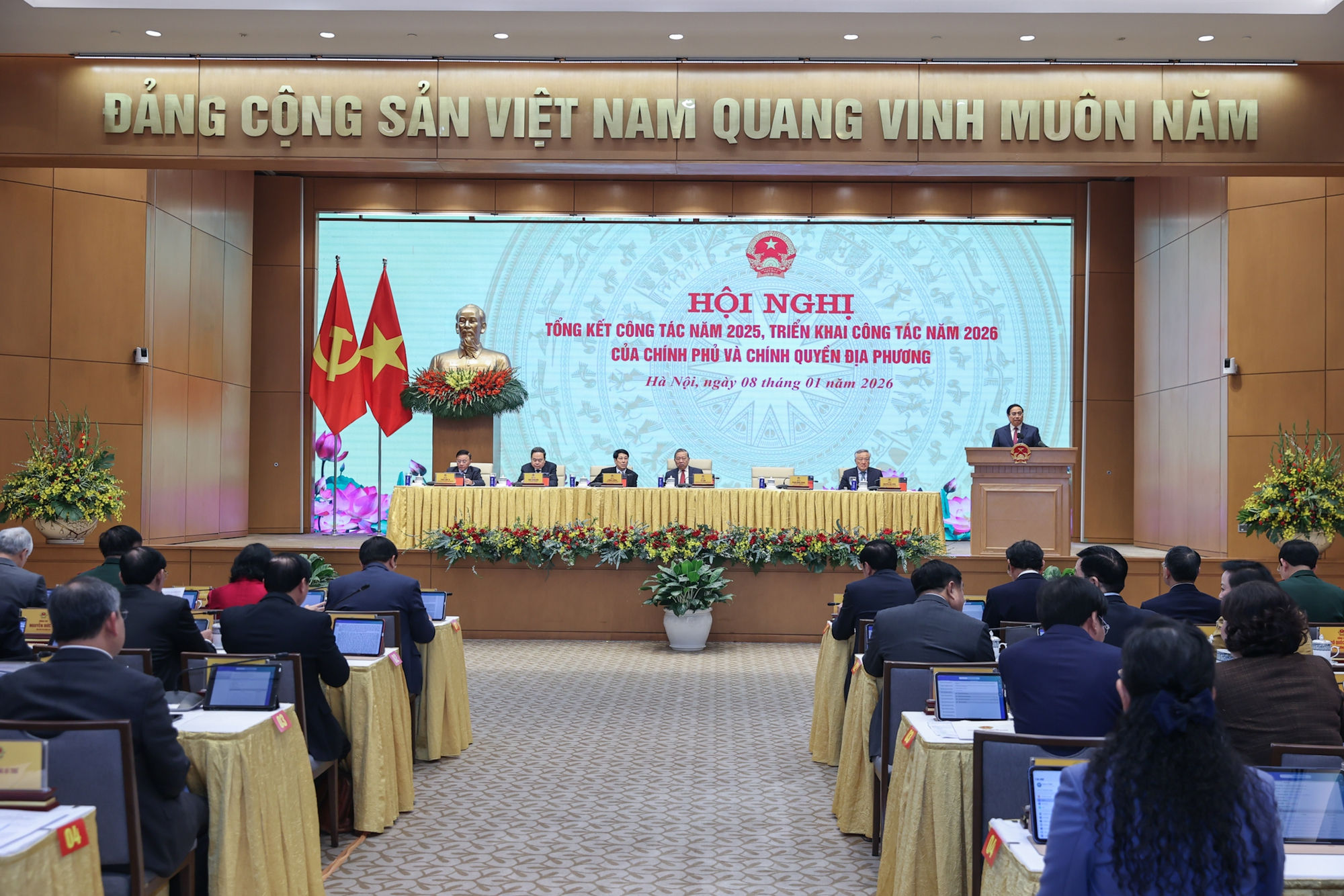 Tổng Bí thư Tô Lâm và các đồng chí lãnh đạo chủ chốt dự Hội nghị toàn quốc Chính phủ và chính quyền địa phương- Ảnh 4. Tổng Bí thư Tô Lâm và các đồng chí lãnh đạo chủ chốt dự Hội nghị toàn quốc Chính phủ và chính quyền địa phương- Ảnh 4.