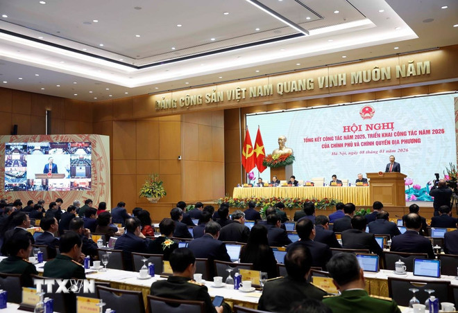 Tổng Bí thư Tô Lâm phát biểu. (Ảnh: Thống Nhất/TTXVN) ttxvn-hoi-nghi-trien-khai-cong-tac-nam-2026-cua-chinh-phu-va-chinh-quyen-dia-phuong-0801-3.jpg