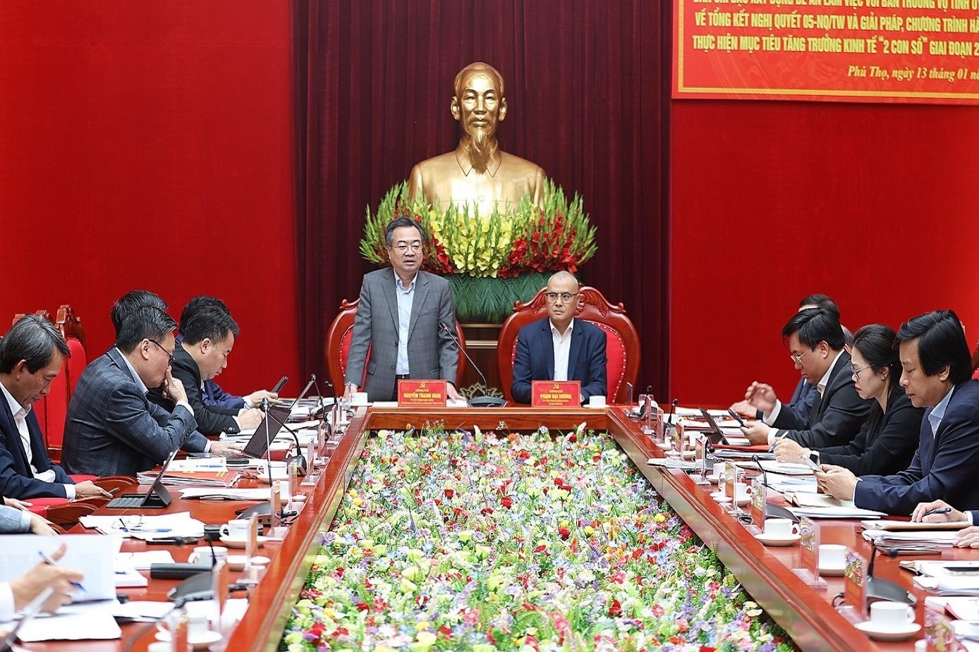 Ban Chính sách, chiến lược Trung ương làm việc với Phú Thọ về giải pháp tăng trưởng kinh tế