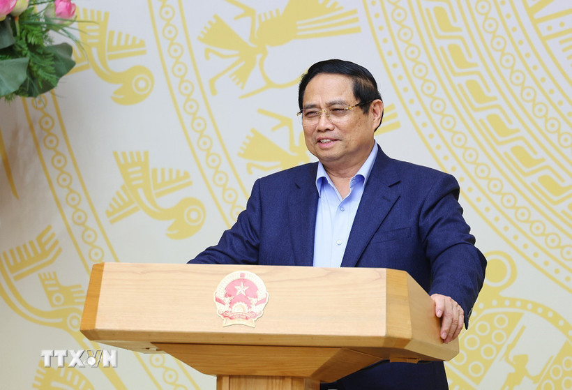 Thủ tướng Phạm Minh Chính chủ trì phiên họp. (Ảnh: Dương Giang/TTXVN)