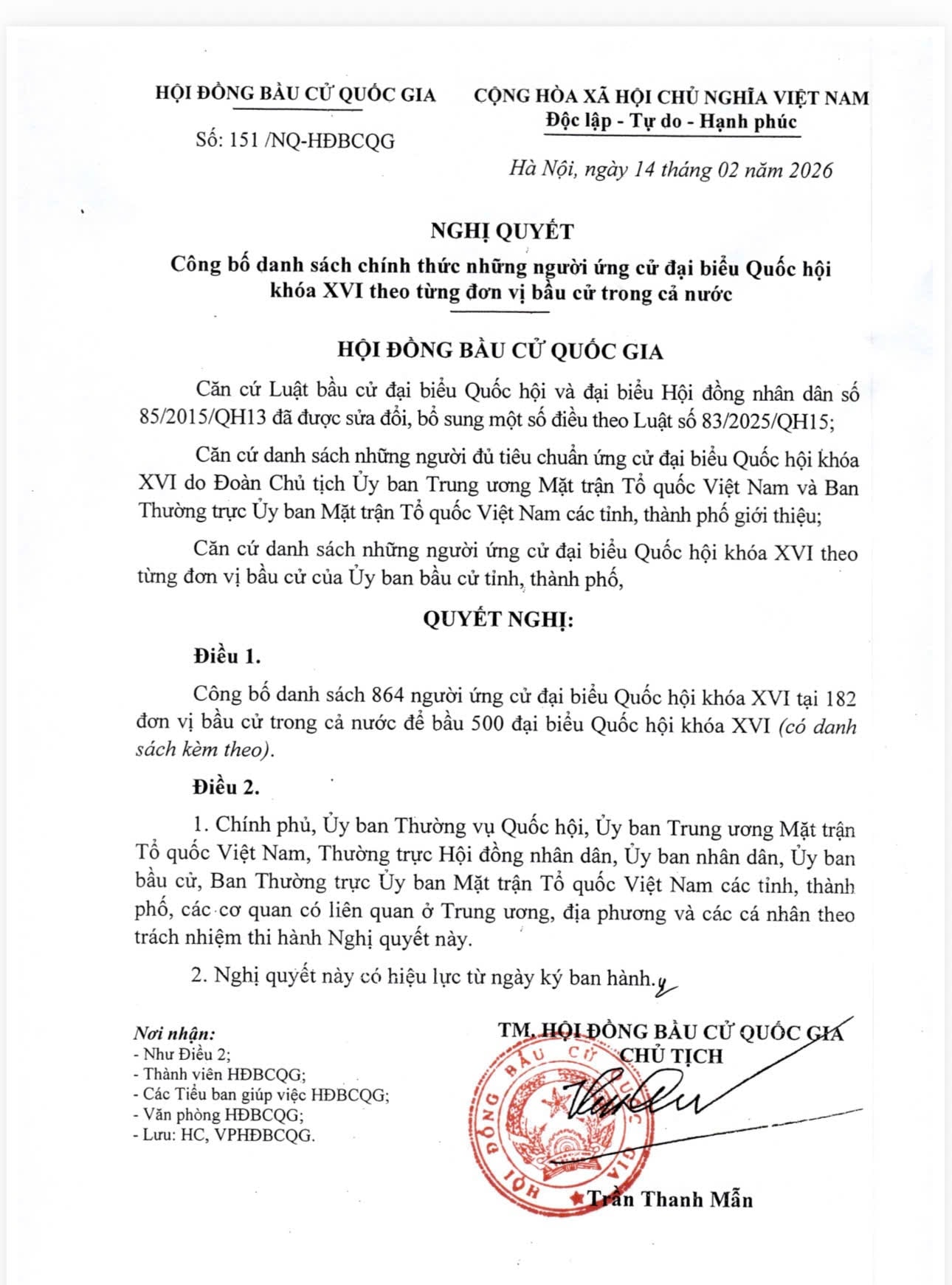 Danh sách chính thức những người ứng cử đại biểu Quốc hội Khoá XVI- Ảnh 1.