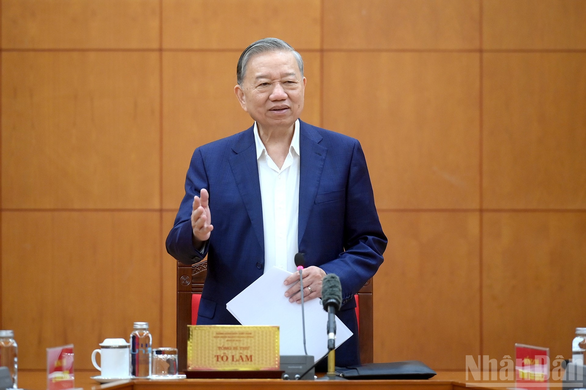 Tổng Bí thư Tô Lâm phát biểu kết luận tại cuộc làm việc. ndo_br_a11-bnd-8654.jpg