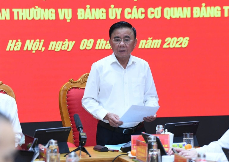 Bí thư Đảng ủy các cơ quan Đảng Trung ương Trần Cẩm Tú đề nghị Ban Thường vụ Đảng ủy phối hợp Đoàn Kiểm tra hoàn thành tốt nhiệm vụ. gen-h-dc-tct.jpg