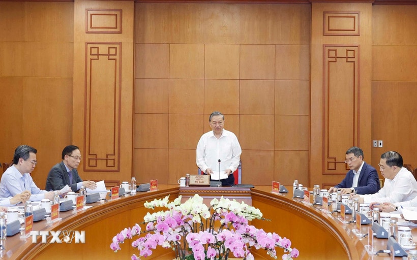 Tổng Bí thư Tô Lâm phát biểu. (Ảnh: Thống Nhất/TTXVN)