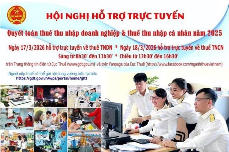 Cục Thuế hỗ trợ trực tuyến quyết toán thuế thu nhập năm 2025