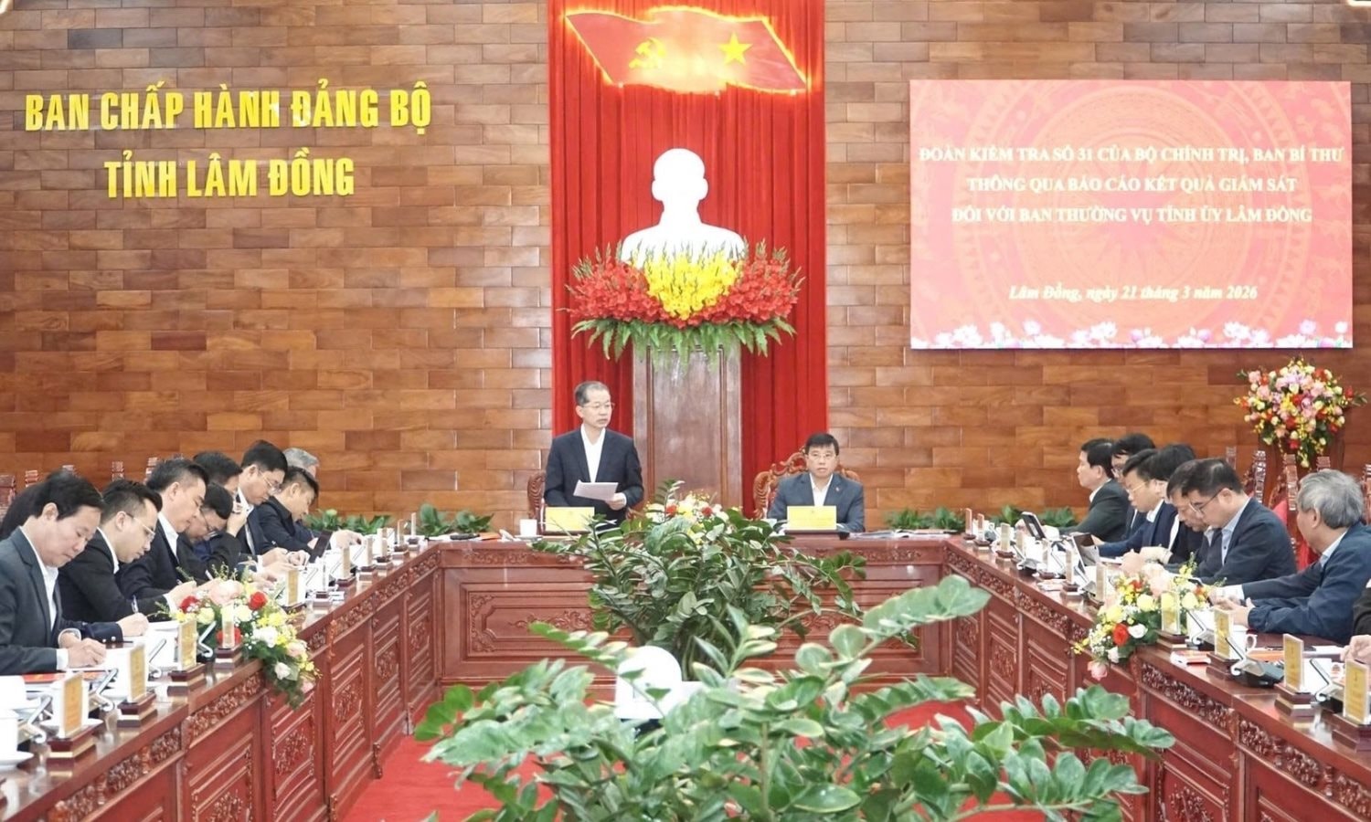 Thông qua báo cáo kết quả giám sát đối với Ban Thường vụ Tỉnh ủy Lâm Đồng