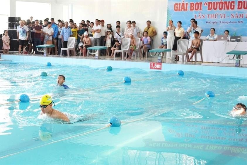 Sôi nổi Giải bơi “Đường đua xanh” lần thứ VI năm 2026 tại Huế