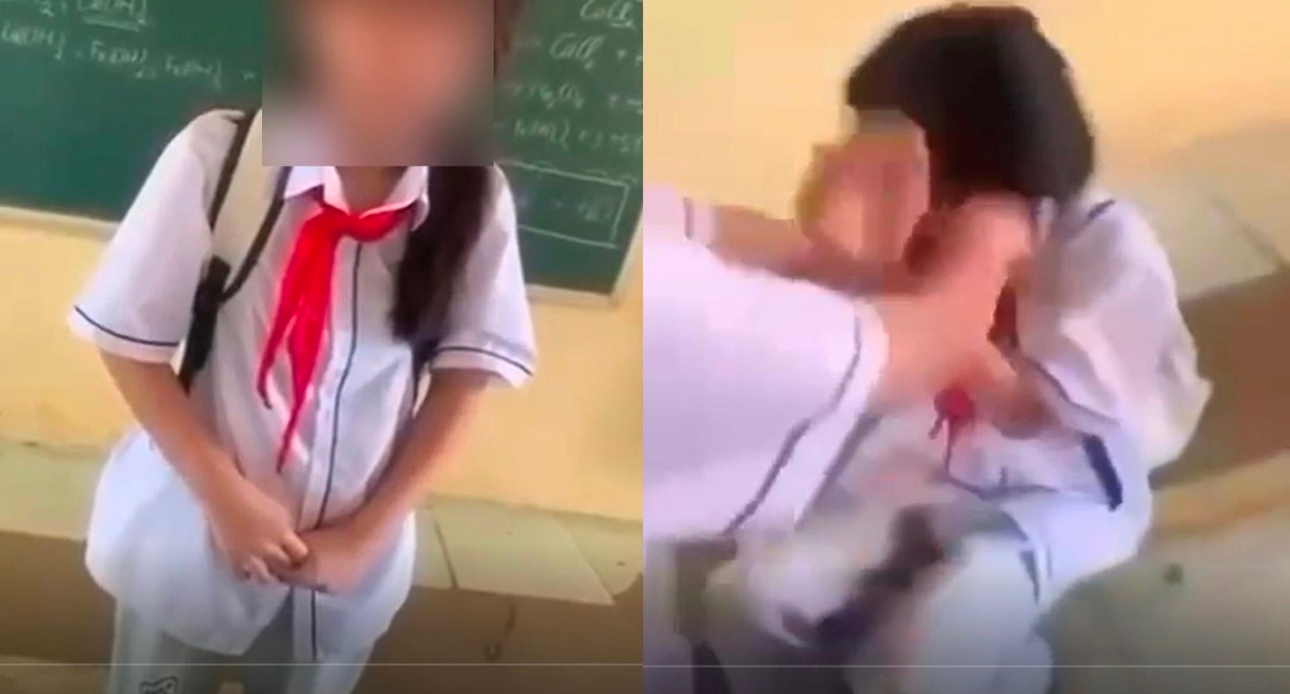 Nữ sinh bị nhóm bạn dùng ghế đánh vào đầu