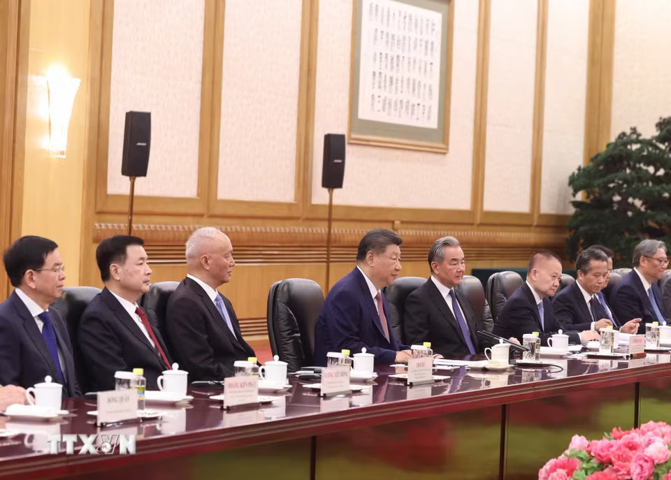 Tổng Bí thư, Chủ tịch nước Tô Lâm hội đàm với Tổng Bí thư, Chủ tịch Trung Quốc Tập Cận Bình- Ảnh 4. Tổng Bí thư, Chủ tịch nước Tô Lâm hội đàm với Tổng Bí thư, Chủ tịch Trung Quốc Tập Cận Bình- Ảnh 4.