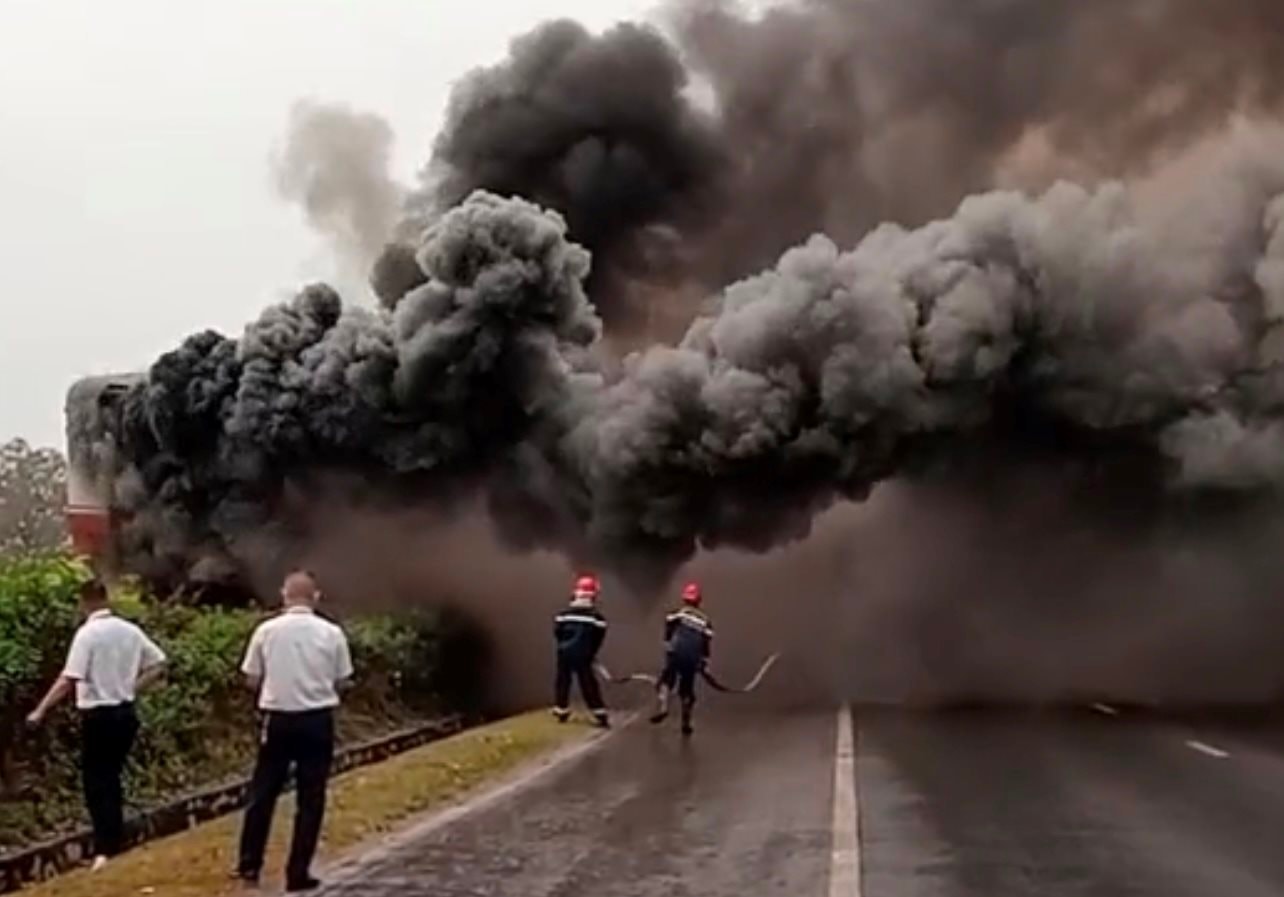 Công an Hải Phòng thông tin vụ cháy 2 toa tàu hỏa chở khách