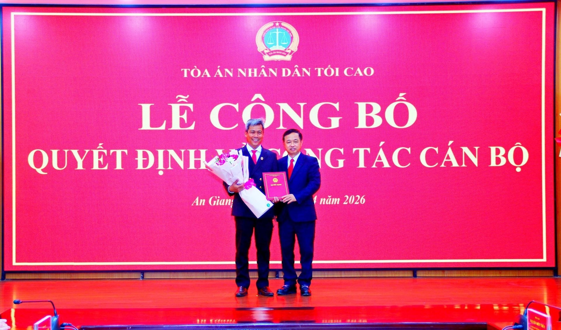 Bổ nhiệm Chánh án Tòa án nhân dân tỉnh An Giang