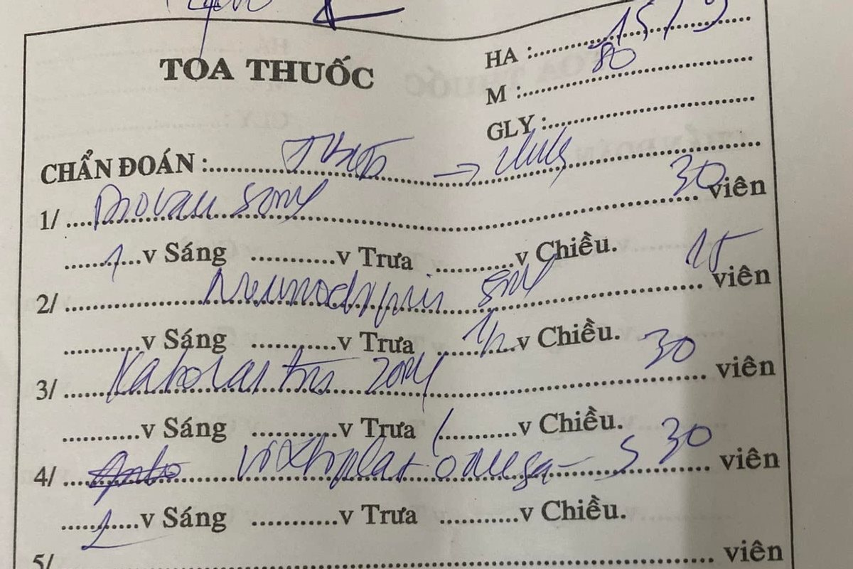Viết đơn thuốc khó đọc, bác sĩ có thể bị phạt đến 2 triệu đồng