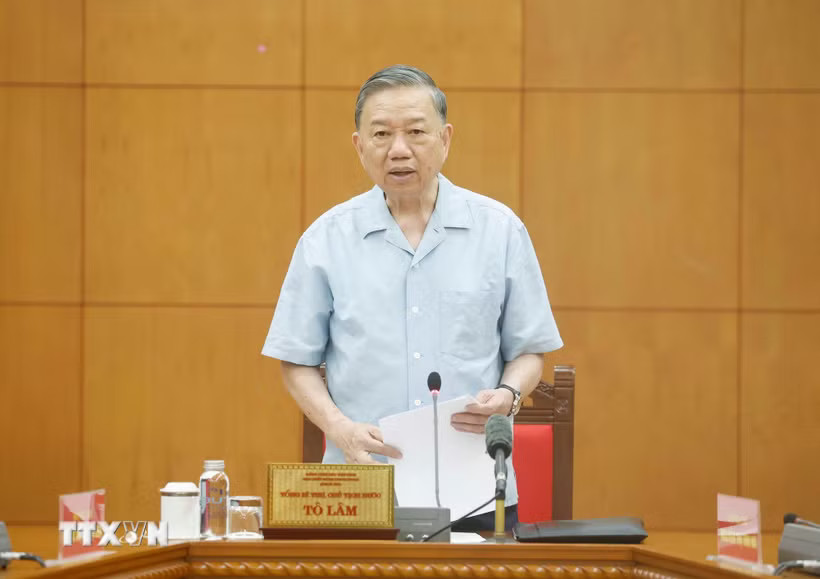 Tổng Bí thư, Chủ tịch nước Tô Lâm phát biểu. (Ảnh: Thống Nhất/TTXVN)