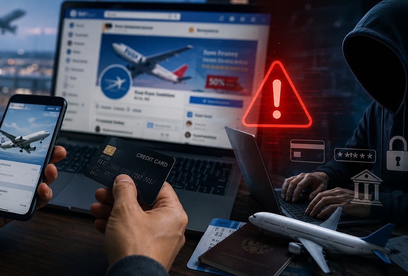 Sập bẫy đặt vé máy bay giá rẻ vì tin Fanpage có “tích xanh”