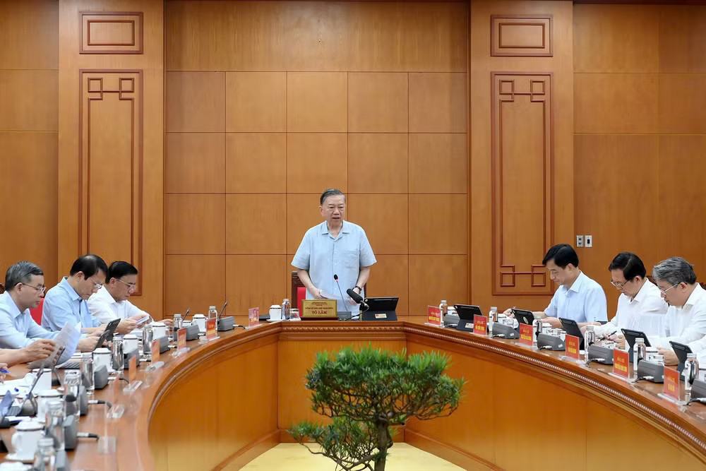Tổng Bí thư, Chủ tịch nước Tô Lâm chủ trì cuộc làm việc. (Ảnh: ĐĂNG KHOA) z7849077258846-a91a0c5ee5930e0605808a76e6067c7f.jpg