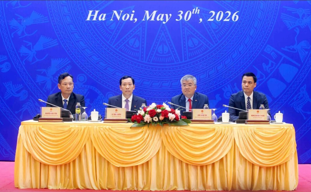 Văn phòng Chủ tịch nước phối hợp cùng Bộ Công an, Bộ Ngoại giao, Tòa án nhân dân tối cao và các cơ quan liên quan tổ chức họp báo công bố quyết định về đặc xá năm 2026 của Chủ tịch nước. (Ảnh Phúc Bình)
