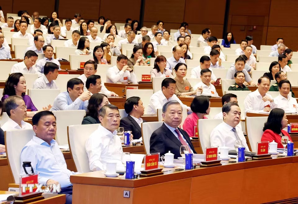 Tổng Bí thư, Chủ tịch nước Tô Lâm và các đại biểu dự hội nghị. (Ảnh: Thống Nhất/TTXVN)