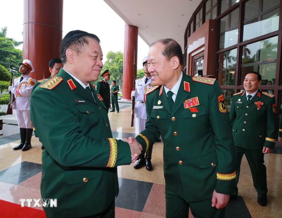 Đại tướng Nguyễn Trọng Nghĩa, Ủy viên Bộ Chính trị, Bí thư Trung ương Đảng, Chủ nhiệm Tổng cục Chính trị Quân đội Nhân dân Việt Nam, tới dự Đại hội. (Ảnh: Trọng Đức/TTXVN)