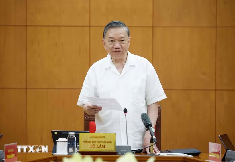 Tổng Bí thư, Chủ tịch nước Tô Lâm phát biểu. (Ảnh: Thống Nhất/TTXVN)