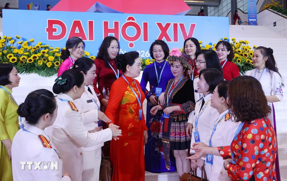 Đại biểu dự phiên Khai mạc trọng thể Đại hội đại biểu Phụ nữ toàn quốc lần thứ XIV. (Ảnh: Văn Điệp/TTXVN)