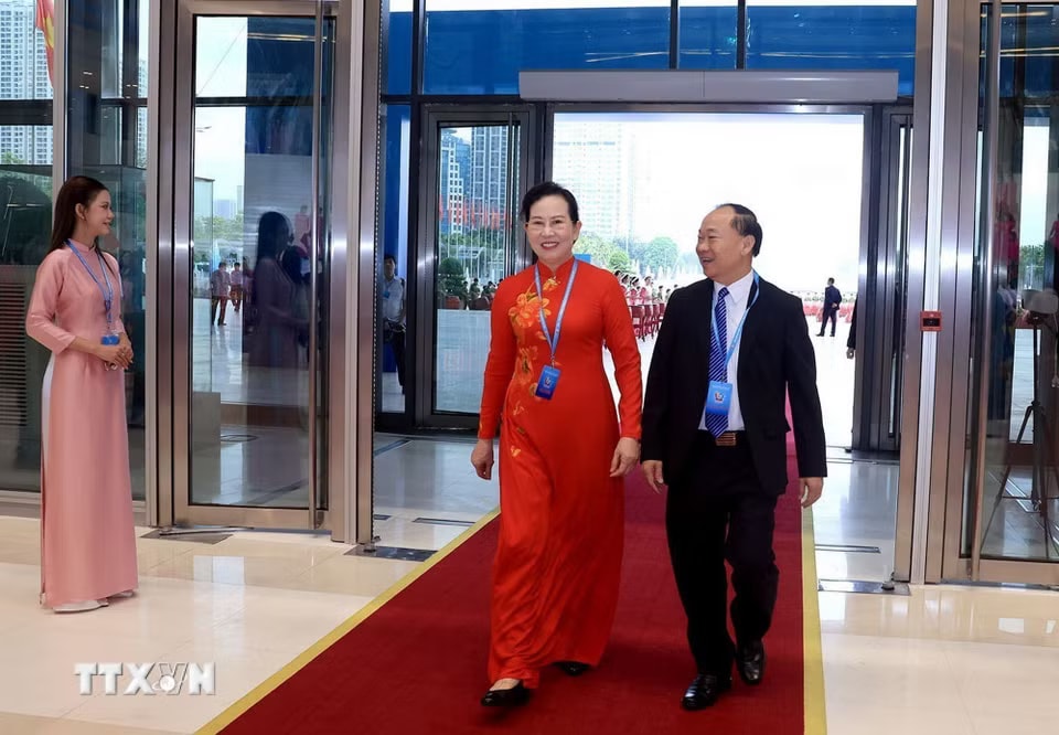Đại biểu dự phiên Khai mạc trọng thể Đại hội đại biểu Phụ nữ toàn quốc lần thứ XIV. (Ảnh: Tuấn Anh/TTXVN)