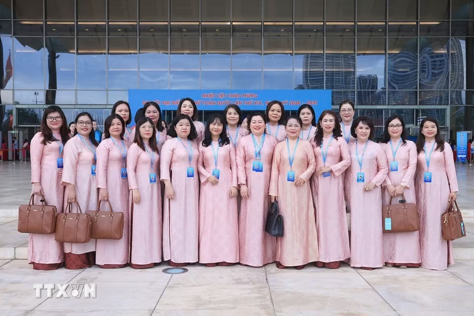 Đại biểu dự phiên Khai mạc trọng thể Đại hội đại biểu Phụ nữ toàn quốc lần thứ XIV. (Ảnh: Tuấn Anh/TTXVN)