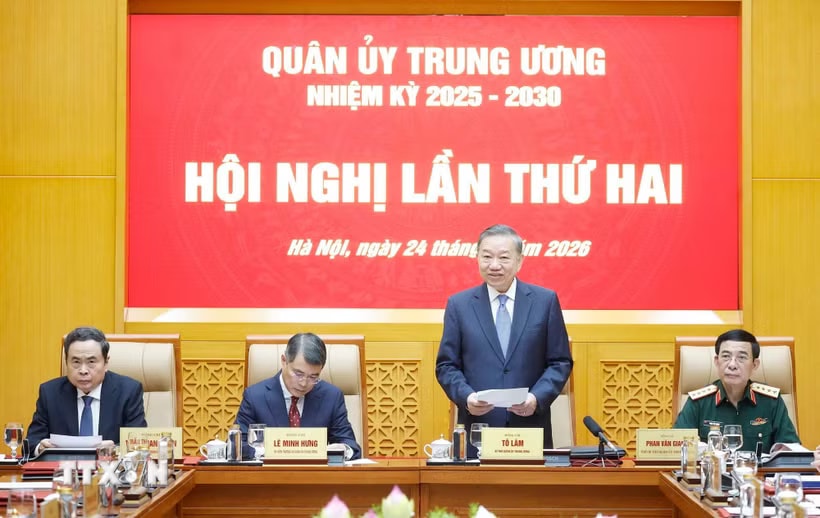 Tổng Bí thư, Chủ tịch nước Tô Lâm phát biểu chỉ đạo. (Ảnh: Thống Nhất/TTXVN)