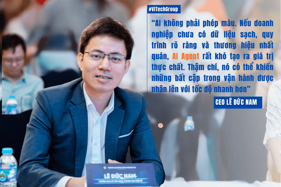 Chia sẻ của CEO Lê Đức Nam - Nhà sáng lập dự án AI Agent ViAI.vn tại hội nghị chuyển đổi số & TMĐT Việt Nam 2026