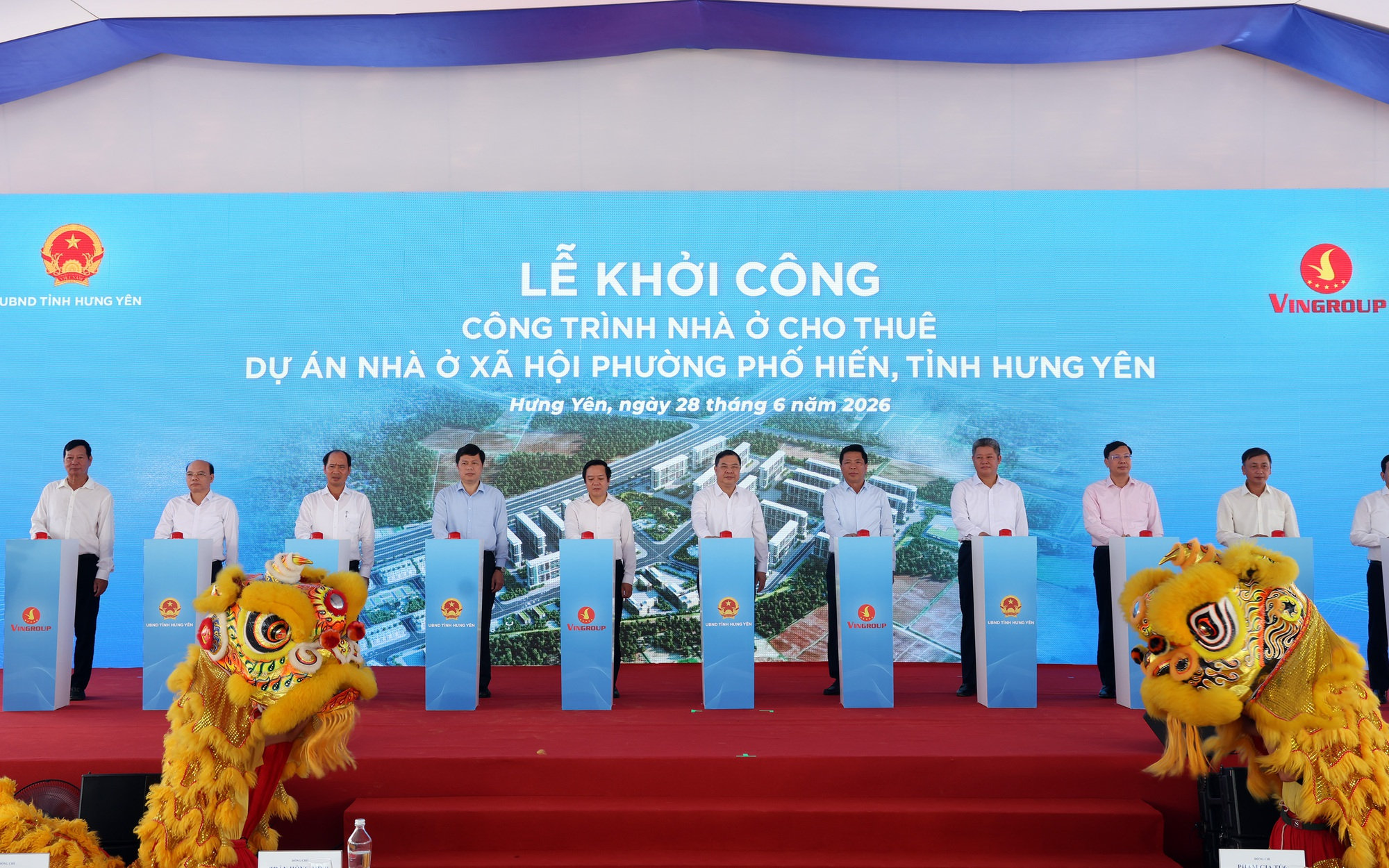 Phó Thủ tướng Thường trực Phạm Gia Túc dự khởi công 2 dự án nhà ở xã hội quy mô 7.840 căn hộ tại tỉnh Hưng Yên- Ảnh 4.