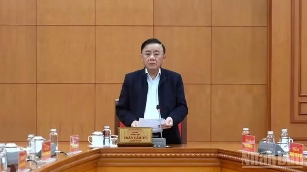 Ủy viên Bộ Chính trị, Thường trực Ban Bí thư Trần Cẩm Tú. (Ảnh: ĐĂNG KHOA)