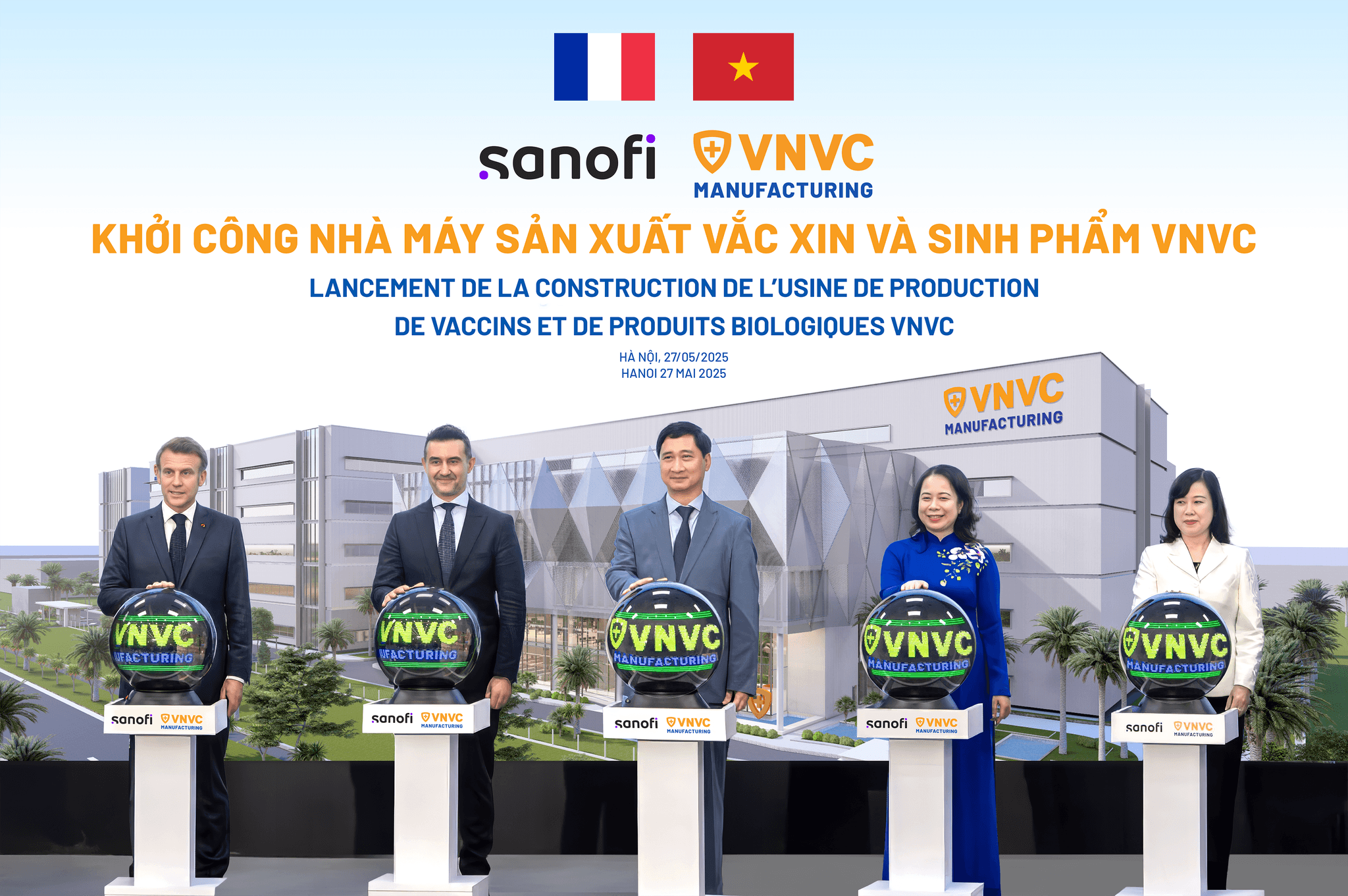 Khởi công nhà máy Vắc xin và Sinh phẩm VNVC (ảnh: Hải Nam)