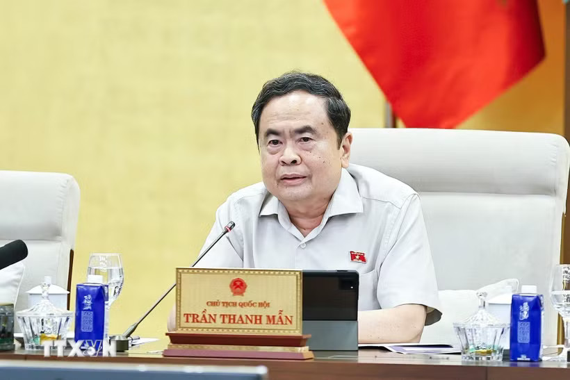 Chủ tịch Quốc hội Trần Thanh Mẫn phát biểu. (Ảnh: Doãn Tấn/TTXVN)