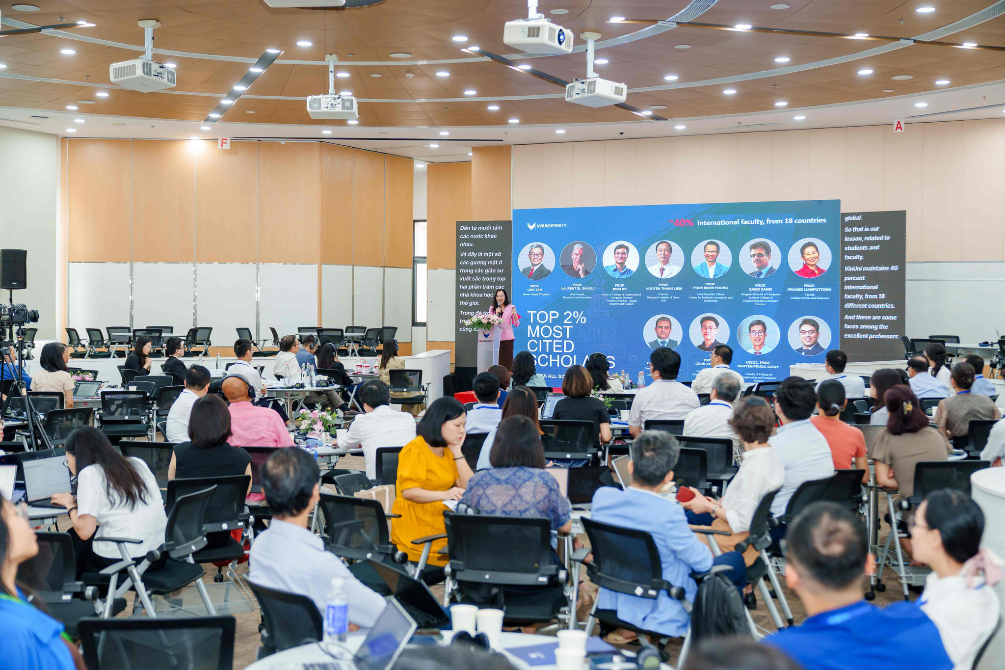Ảnh 2 - Bà Phạm Thanh Hảo, Phó hiệu trưởng Trường ĐH VinUni với bài tham luận “Từ quốc tế hoá tới vị thế toàn cầu”