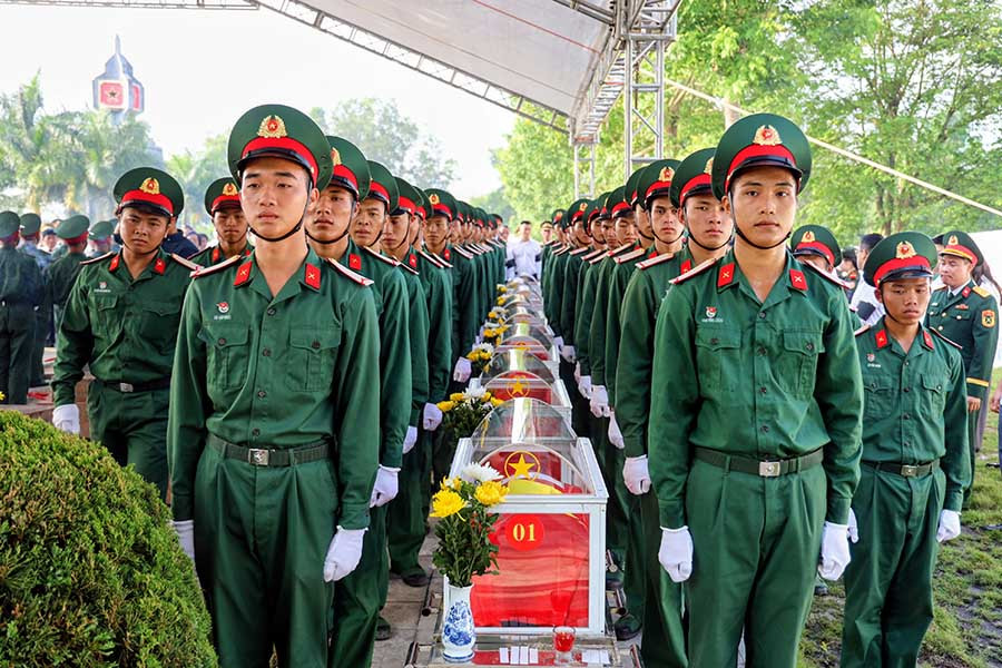 Điện Biên đã tổ chức tiếp nhận, truy điệu và an táng 16 hài cốt liệt sĩ